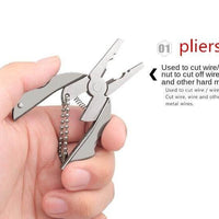 6in1 Vouwbaar Reis Camping Sleutelhanger Gereedschapset | Brehn