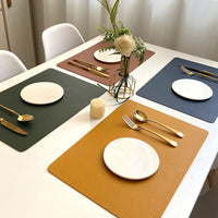 Moderne Rechthoek Waterdichte PU Leren Placemat