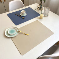 Moderne Rechthoek Waterdichte PU Leren Placemat