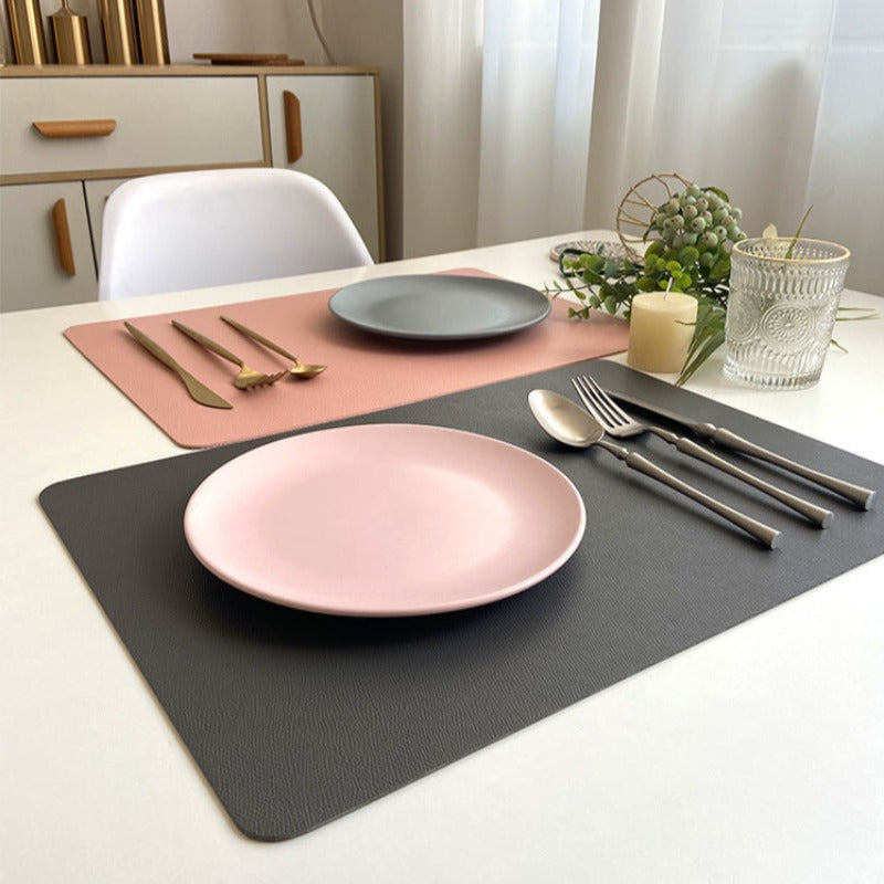 Moderne Rechthoek Waterdichte PU Leren Placemat