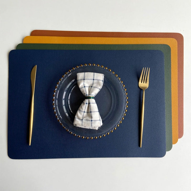 Moderne Rechthoek Waterdichte PU Leren Placemat