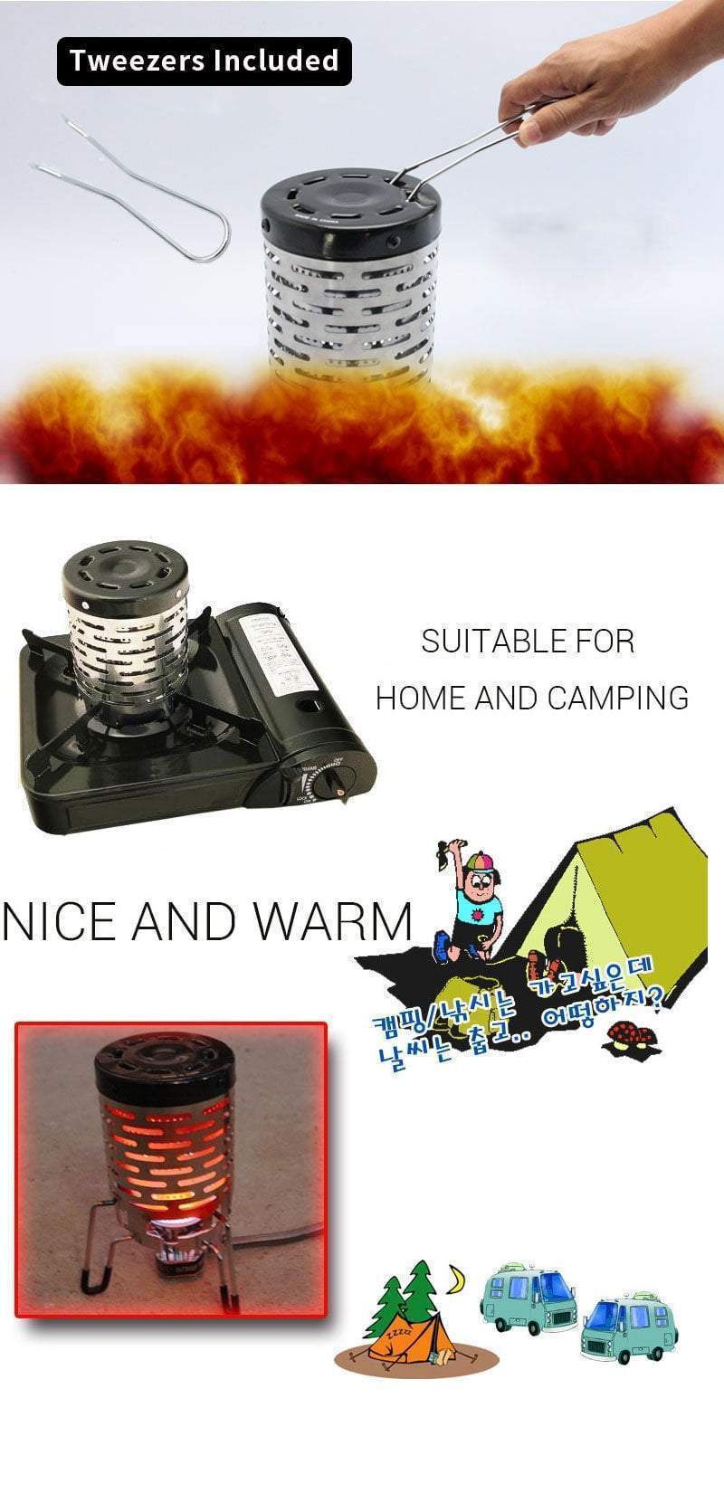 Brehn | Mini-kachel & Oven voor Kamperen