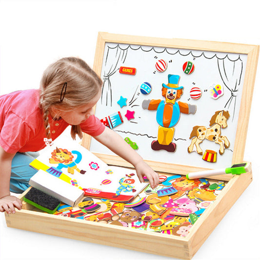 TimberLux Artisan Magnetische Puzzel | Exquise houten puzzel die cognitieve vaardigheden verbetert en creatief spel bevordert