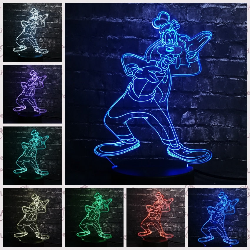 ToonLuxe 3D Nachtlampje | Levendige Mickey & Minnie LED slaapkamerlamp met afstandsbediening