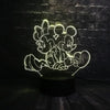 ToonLuxe 3D Nachtlampje | Levendige Mickey & Minnie LED slaapkamerlamp met afstandsbediening