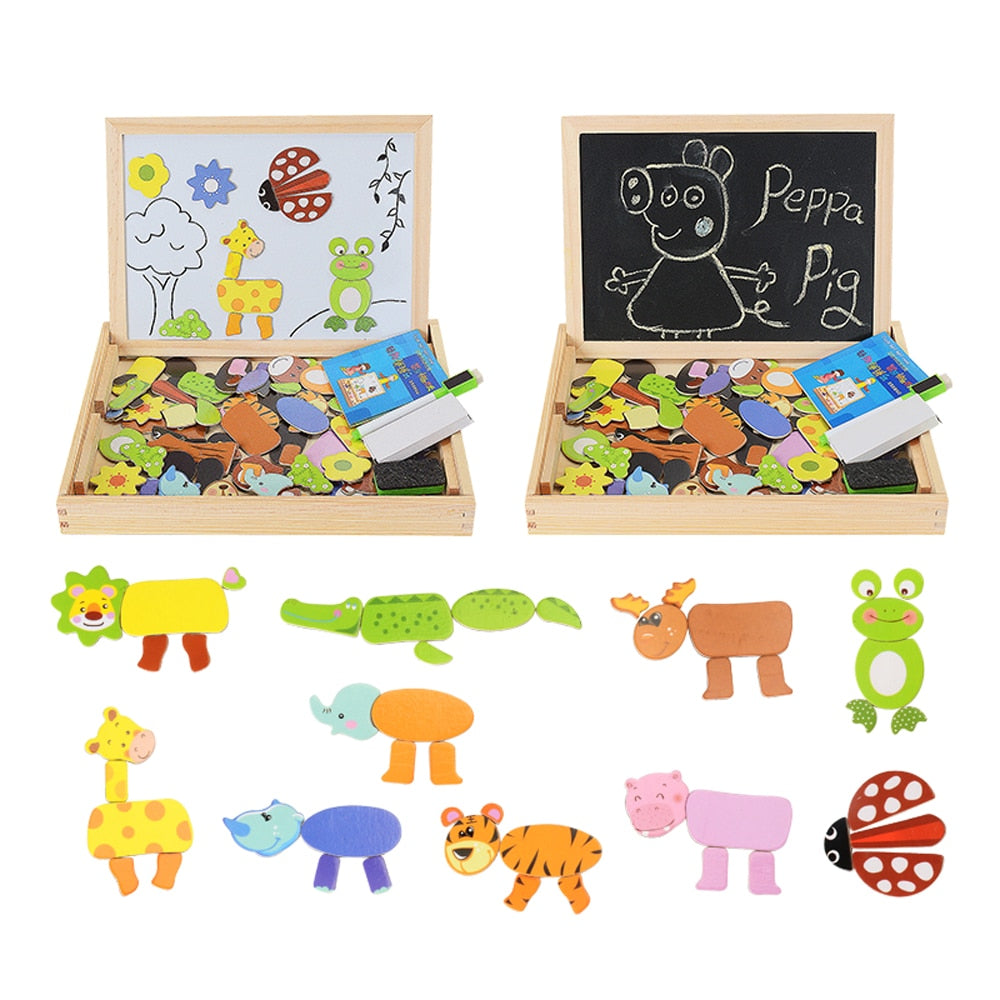 TimberLux Artisan Magnetische Puzzel | Exquise houten puzzel die cognitieve vaardigheden verbetert en creatief spel bevordert