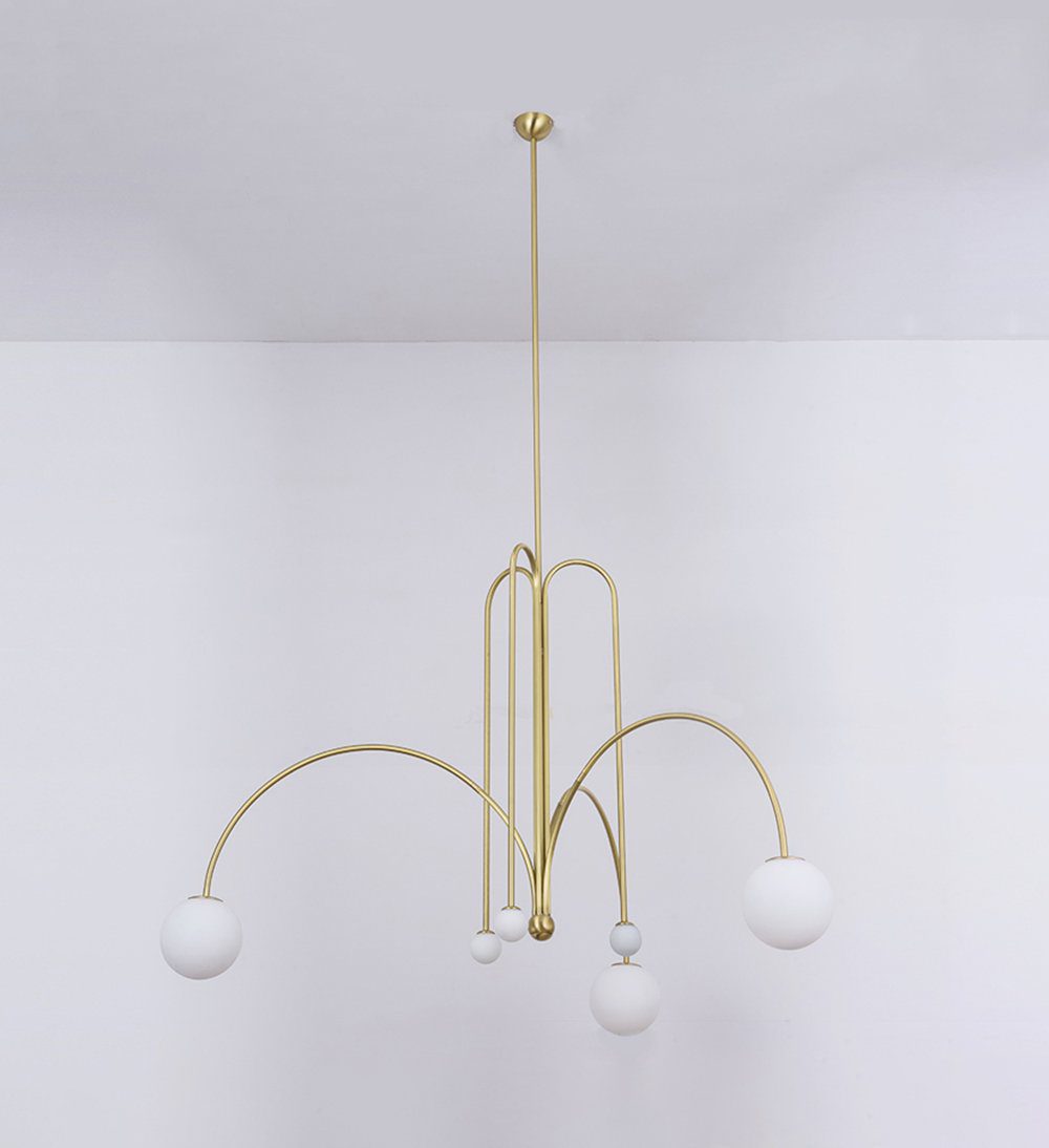 Nordic Gran Finale Nordic Witte Glas Metalen Hanglamp