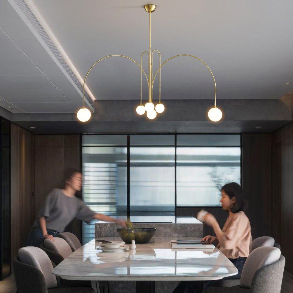 Nordic Gran Finale Nordic Witte Glas Metalen Hanglamp
