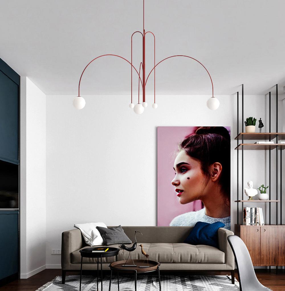 Nordic Gran Finale Nordic Witte Glas Metalen Hanglamp