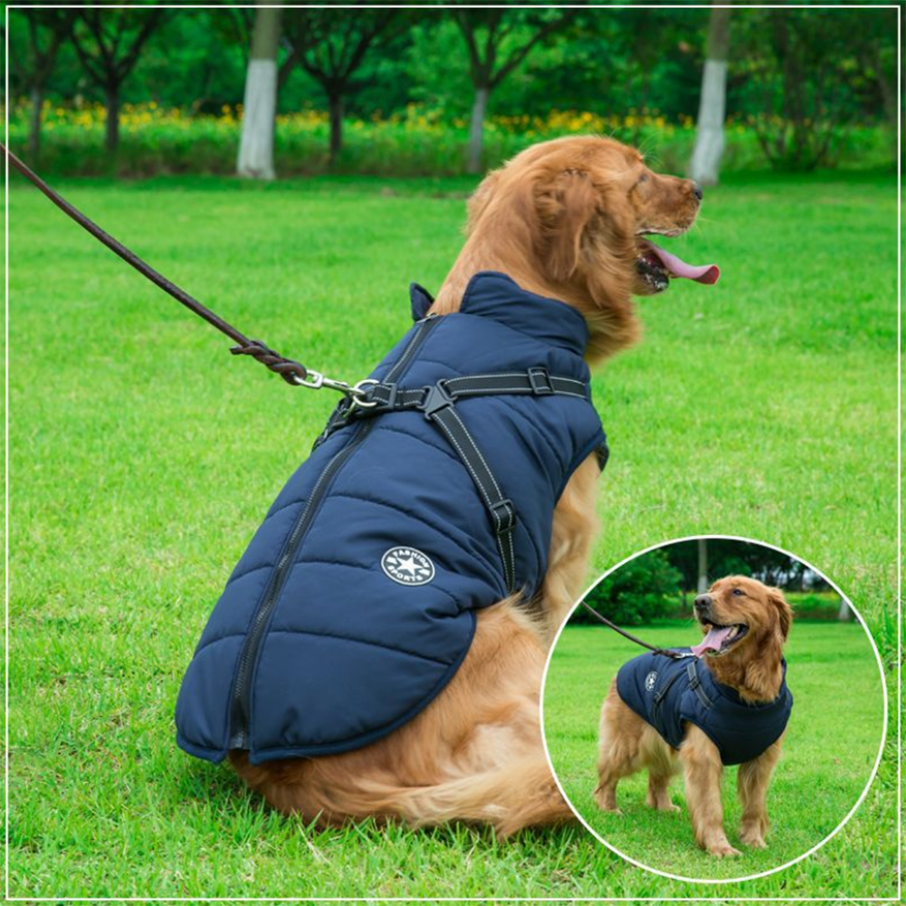 WoofGuard - Winterjack met geïntegreerde harnas