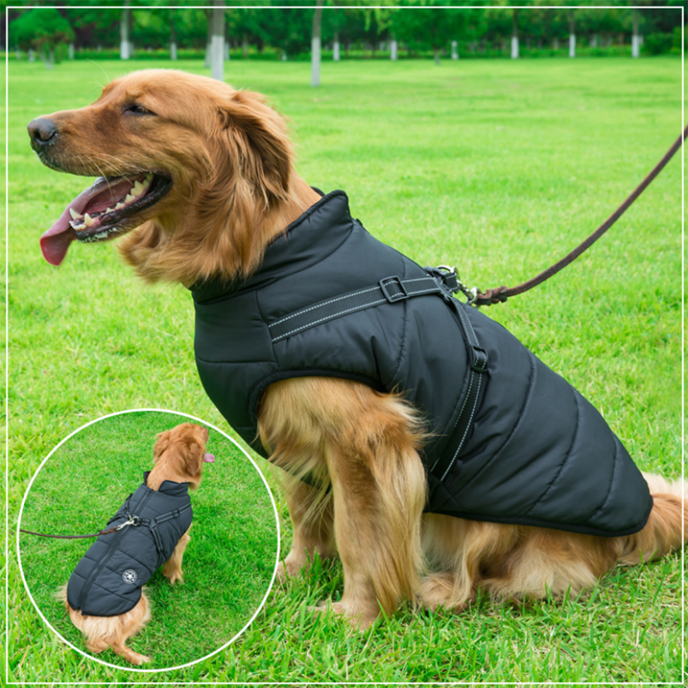 WoofGuard - Winterjack met geïntegreerde harnas