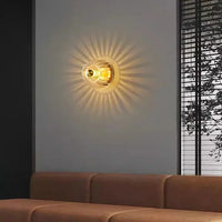 Elegante plafondlamp van glas met kristalontwerp