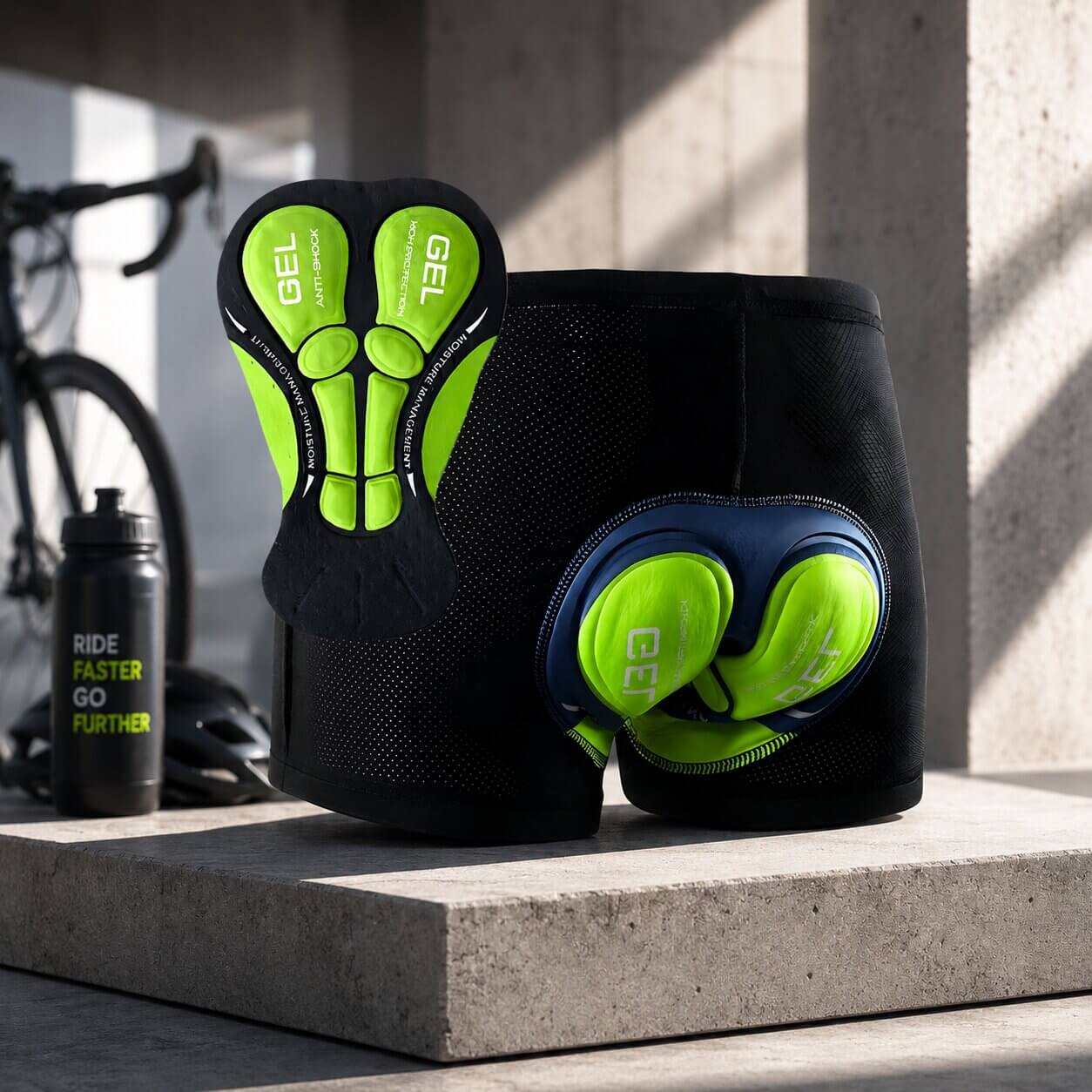 Radlerbroek voor dames en heren | Fietbroek met gelkussen | Motorrbroek | Sattelgold
