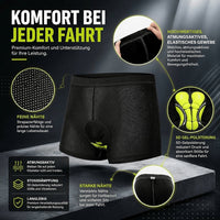 Radlerbroek voor dames en heren | Fietbroek met gelkussen | Motorrbroek | Sattelgold