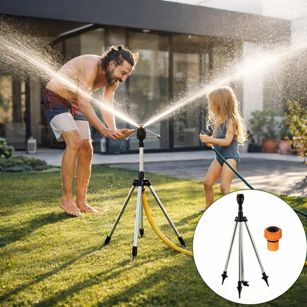 Gras sprinkler met statief | 360° Sprinkler | Tuinsproeier | AquaVento