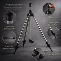 Gras sprinkler met statief | 360° Sprinkler | Tuinsproeier | AquaVento