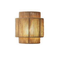 Handgeweven Riet en Bamboe Wandlamp