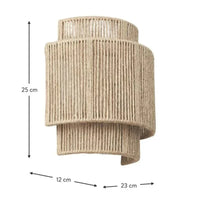 Handgeweven Riet en Bamboe Wandlamp
