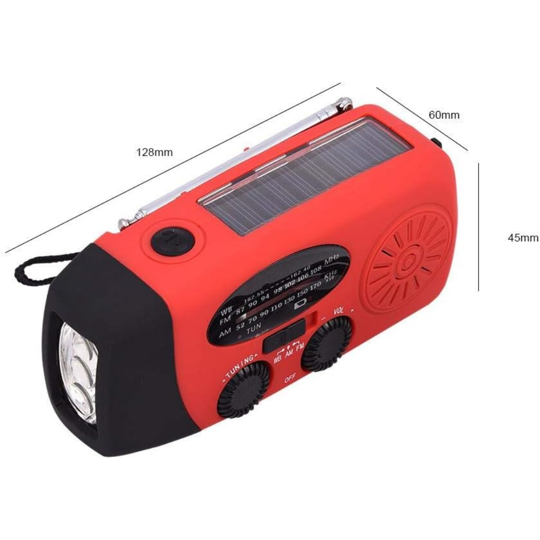 ReadyWave | Noodradio met handcrank en zonnepaneel