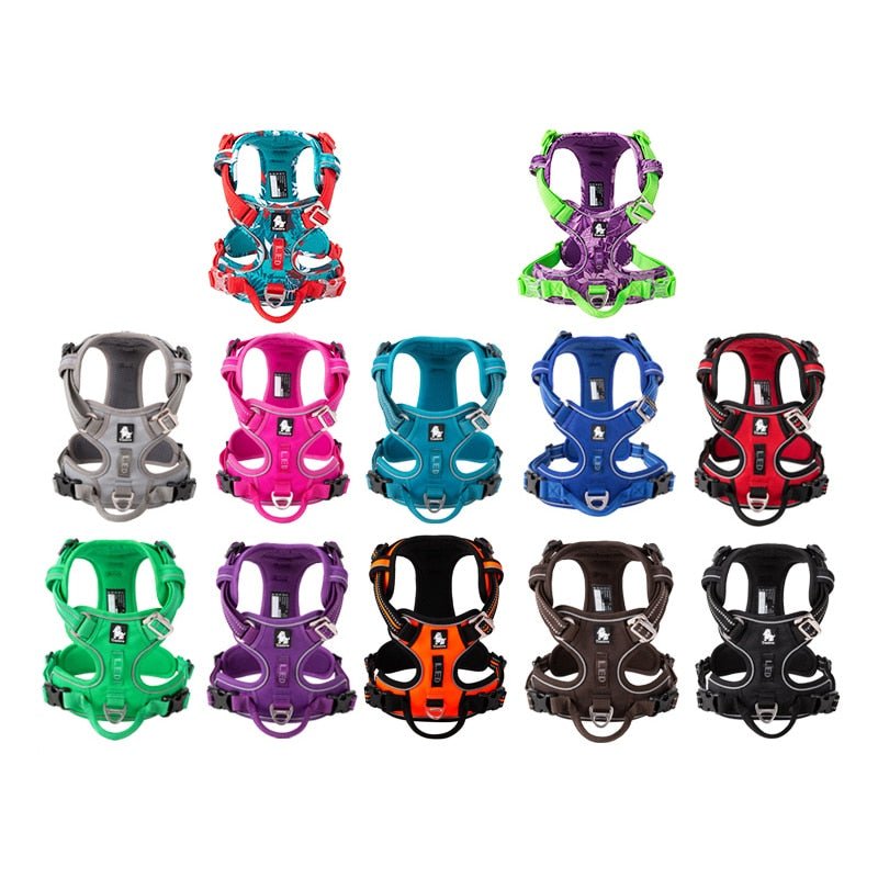 Reflecterende hondenharness | Verstelbare hondenhalsband met reflecterende details voor veiligheid