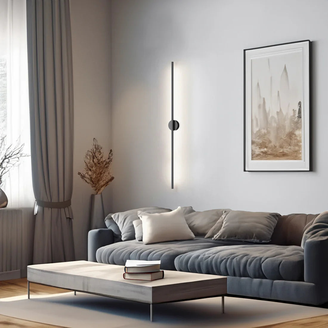 Moderne Zwarte Aluminium Wandlamp