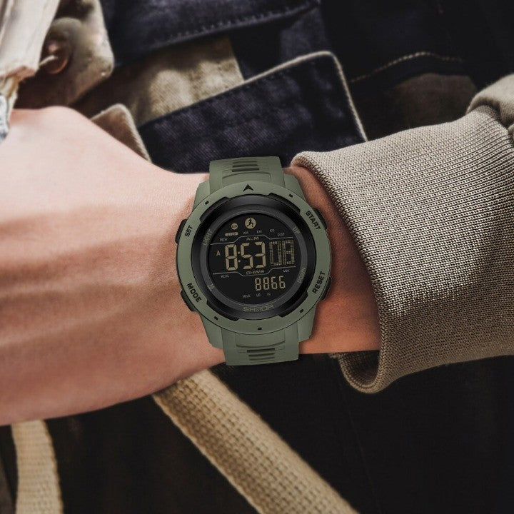 Waterdichte Militaire Stappenteller Digitale Horloge
