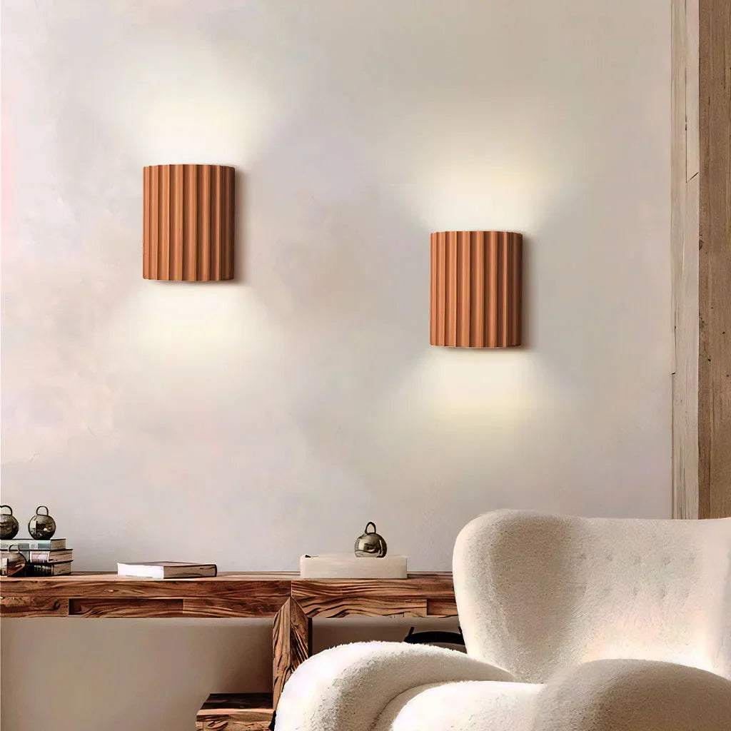 Rhea Hars Geribbelde Wandlamp