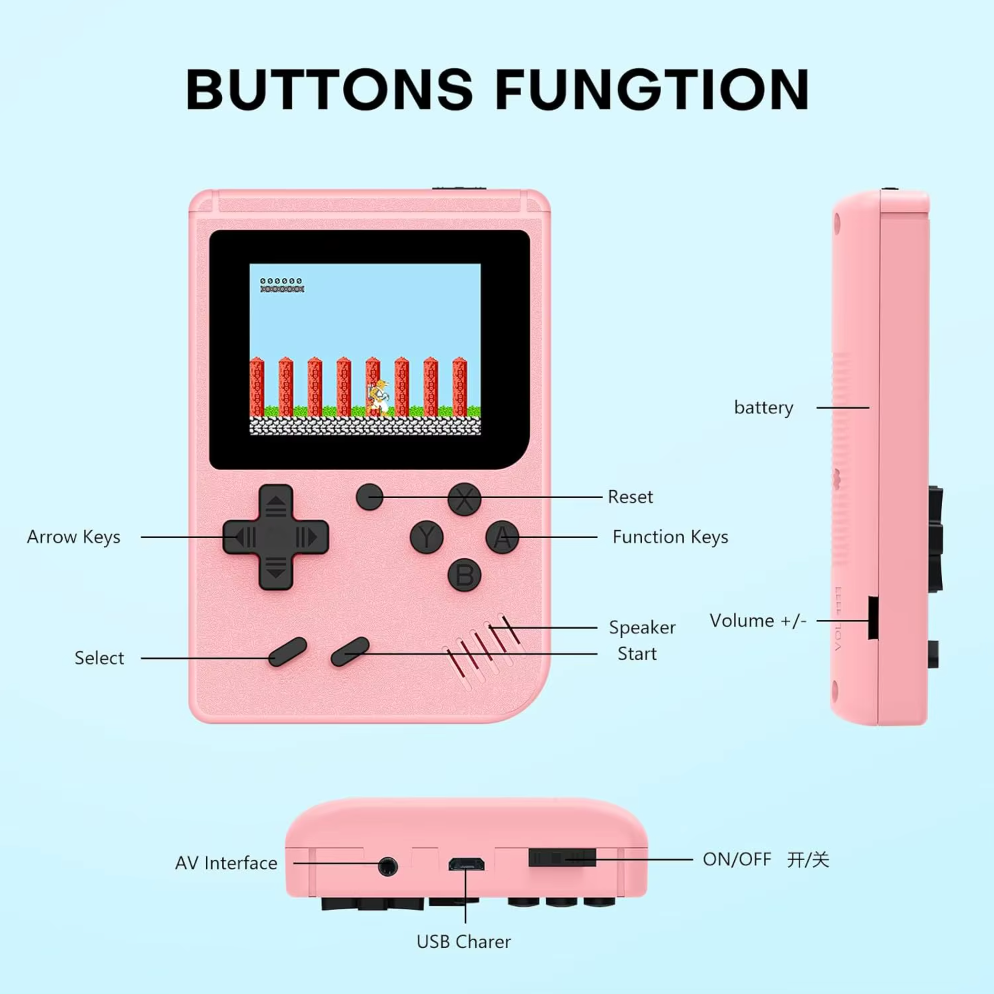 400 in 1 Pocketconsole - Retro Pocketformaat Gaming
