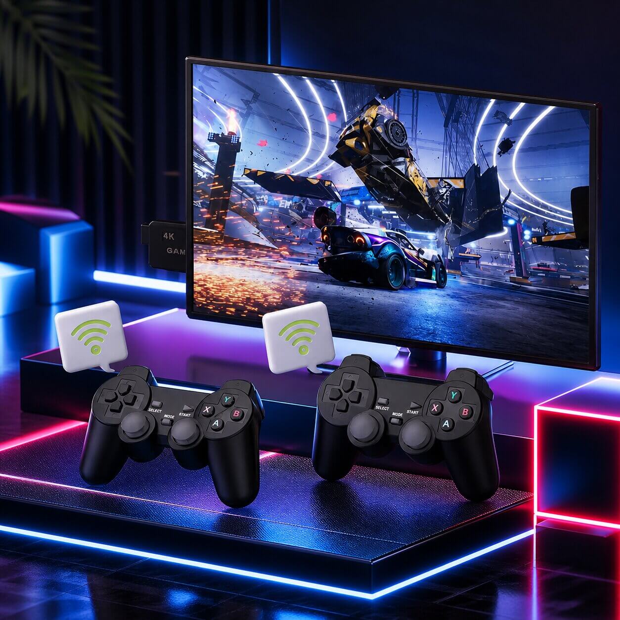 Retro Spelconsole met 2 Controllers | 4K Retro Gaming Console | Nostavolt
