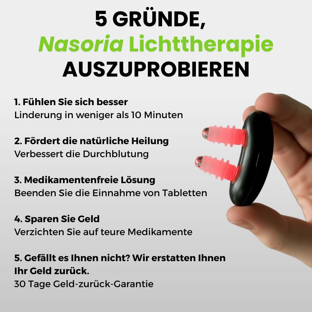 Roodlicht Neusapparaat | Lichttherapie Neus | Neustherapie Apparaat | Nasoria