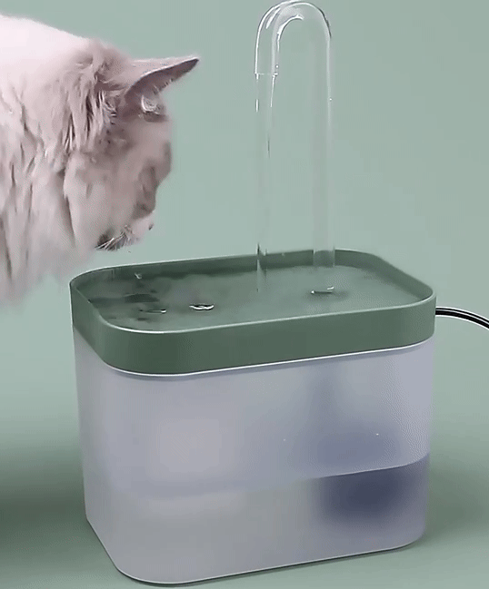 Ultra-stille huisdieren waterfontein met intelligente filtratie - 1,5 l roestvrij staal