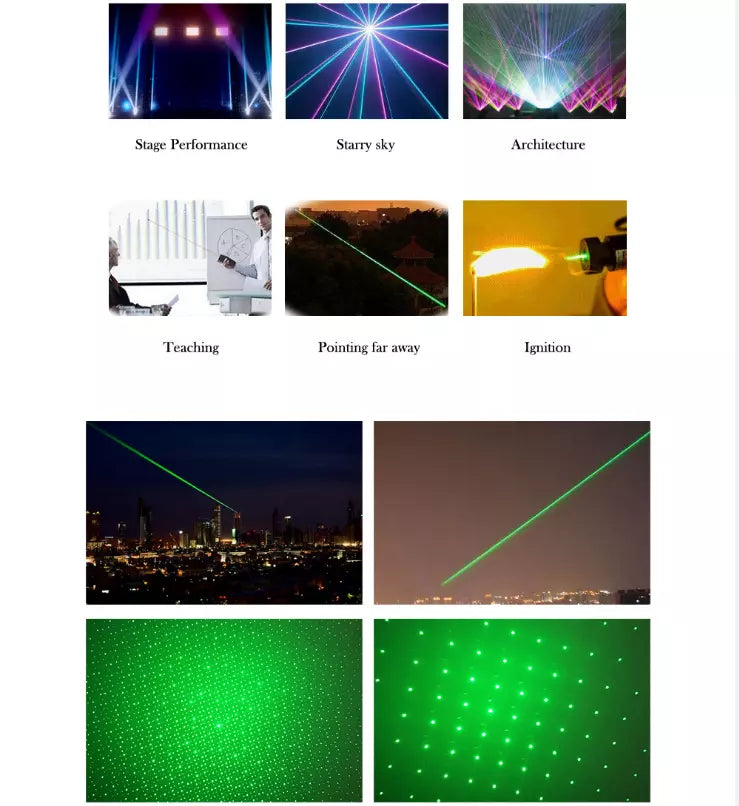 Oplaadbare groene laserpointer met lange reikwijdte en hoge precisie