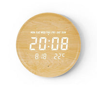 Scandinavische Digitale Wandklok Met LED-display En USB-voeding