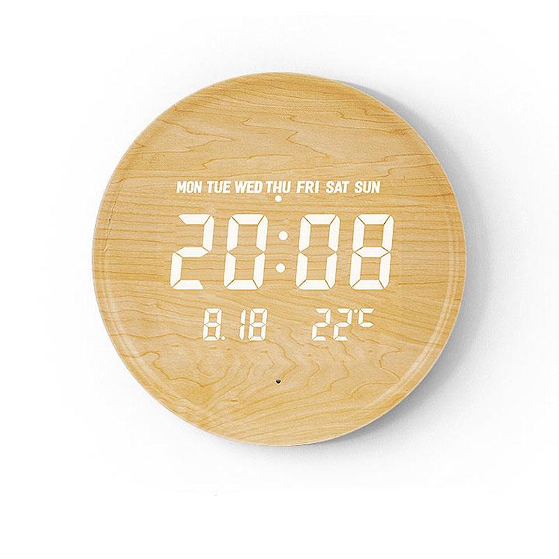 Scandinavische Digitale Wandklok Met LED-display En USB-voeding