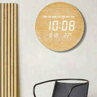 Scandinavische Digitale Wandklok Met LED-display En USB-voeding