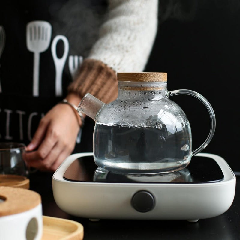 Scandinavische Glazen Theepot Set