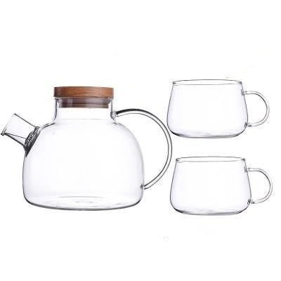 Scandinavische Glazen Theepot Set