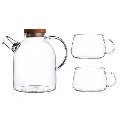 Scandinavische Glazen Theepot Set