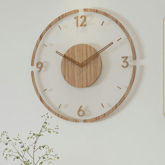 Scandinavische Stijl Houten Wandklok - WoodWave
