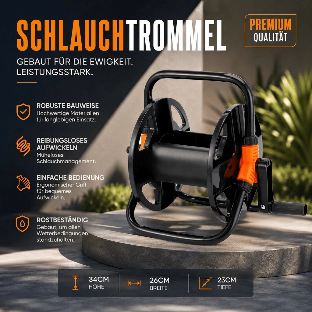 Slanghaspel met handwiel | Handwielbron