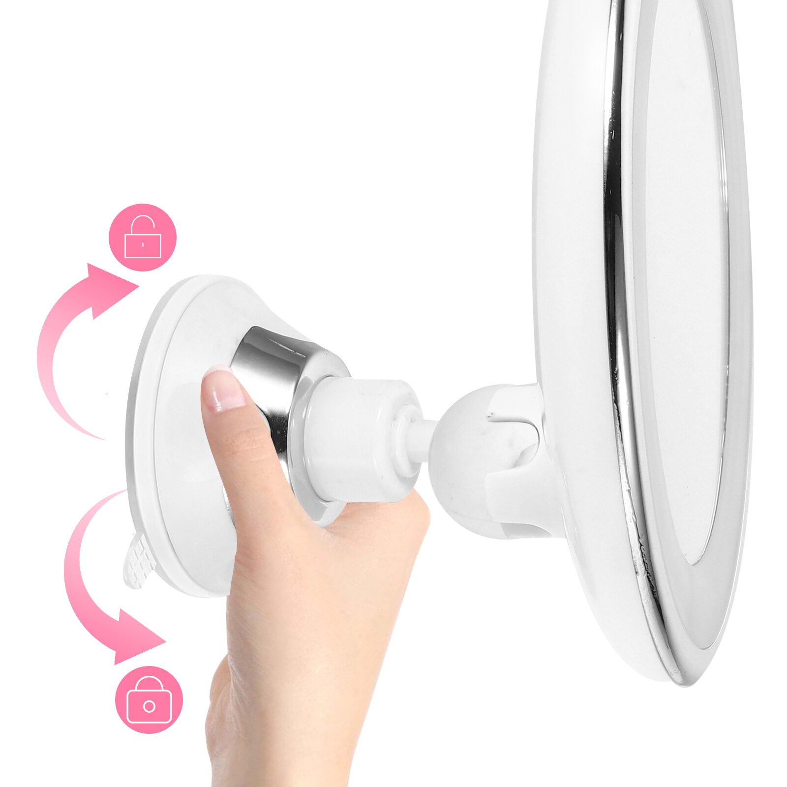 Make-up spiegel met licht en 10x vergroting | Verlichte LED spiegel rond | Kosmetix