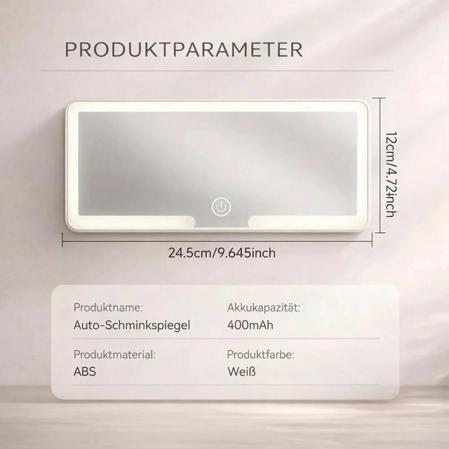 Make-up spiegel met licht voor auto | Verlichte cosmeticaspiegel | GlowVisor