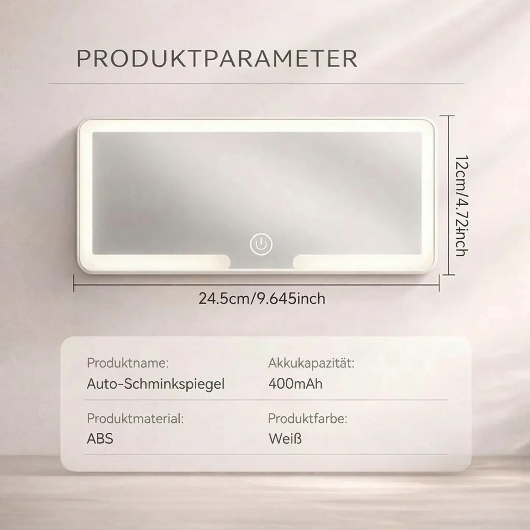 Make-up spiegel met licht voor auto | Verlichte cosmeticaspiegel | GlowVisor