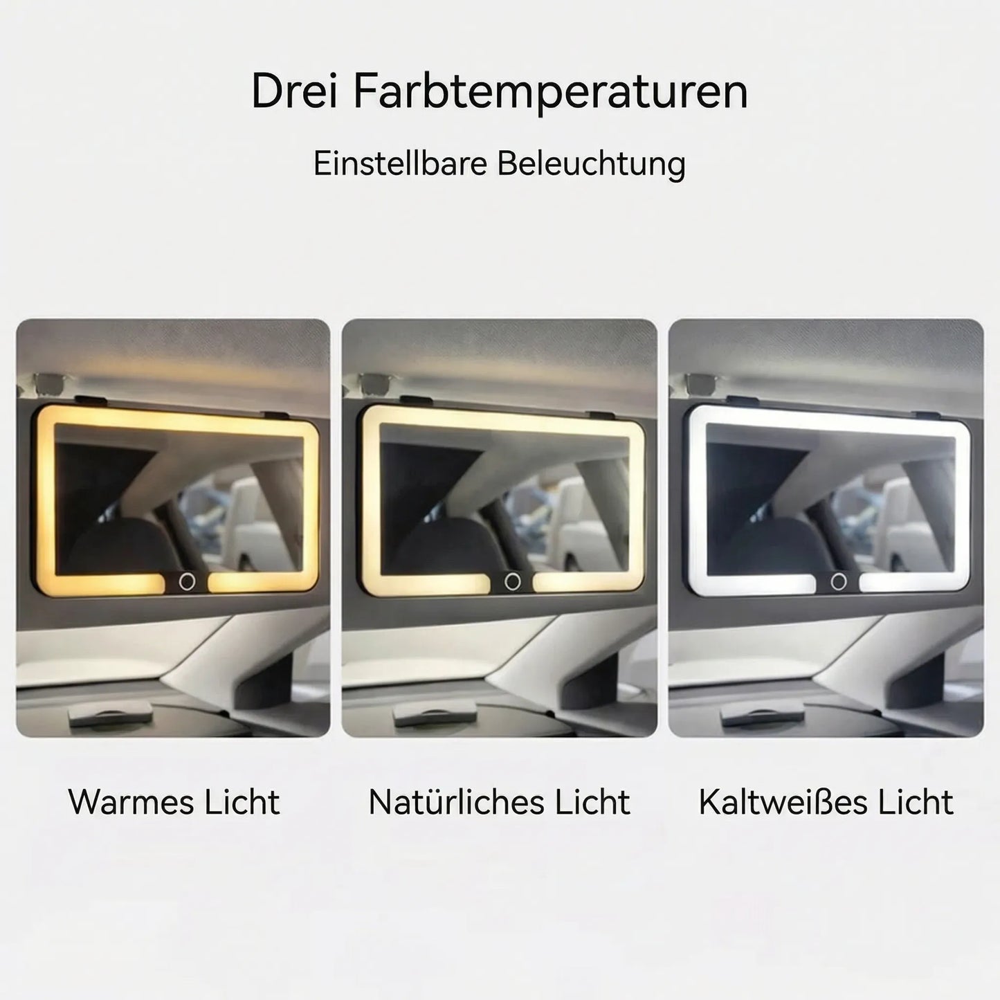 Make-up spiegel met licht voor auto | Verlichte cosmeticaspiegel | GlowVisor