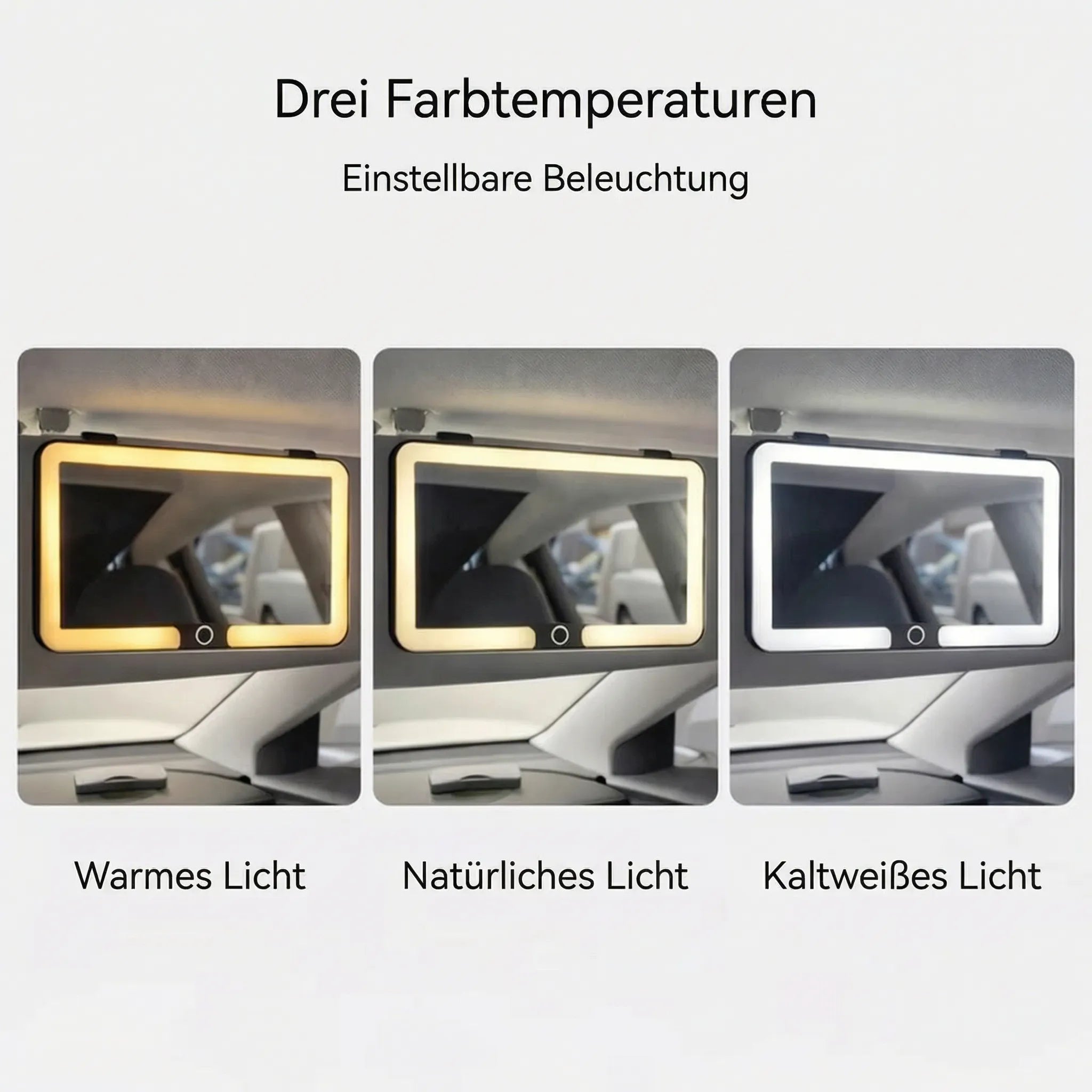 Make-up spiegel met licht voor auto | Verlichte cosmeticaspiegel | GlowVisor