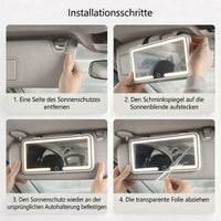 Make-up spiegel met licht voor auto | Verlichte cosmeticaspiegel | GlowVisor