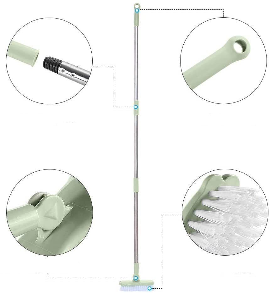 Telescopische roterende borstel | Perfect schoonmaakgereedschap voor badkamer en terras