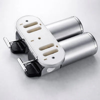 Wandzeepdispenser | Afwasmiddel dispenser Set | Zwart, Zilver & Transparant | ZeepFlow