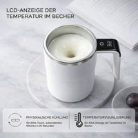 Zelfroerende Mok met LCD & USB | Automatische Beker voor Koffie en meer | RoerMeester