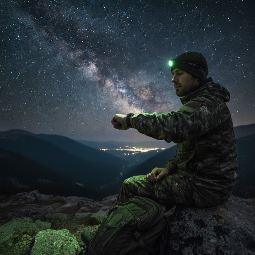 ShadowTime | Militaire Horloge – Luminescente Precisie voor Avonturen en Nacht